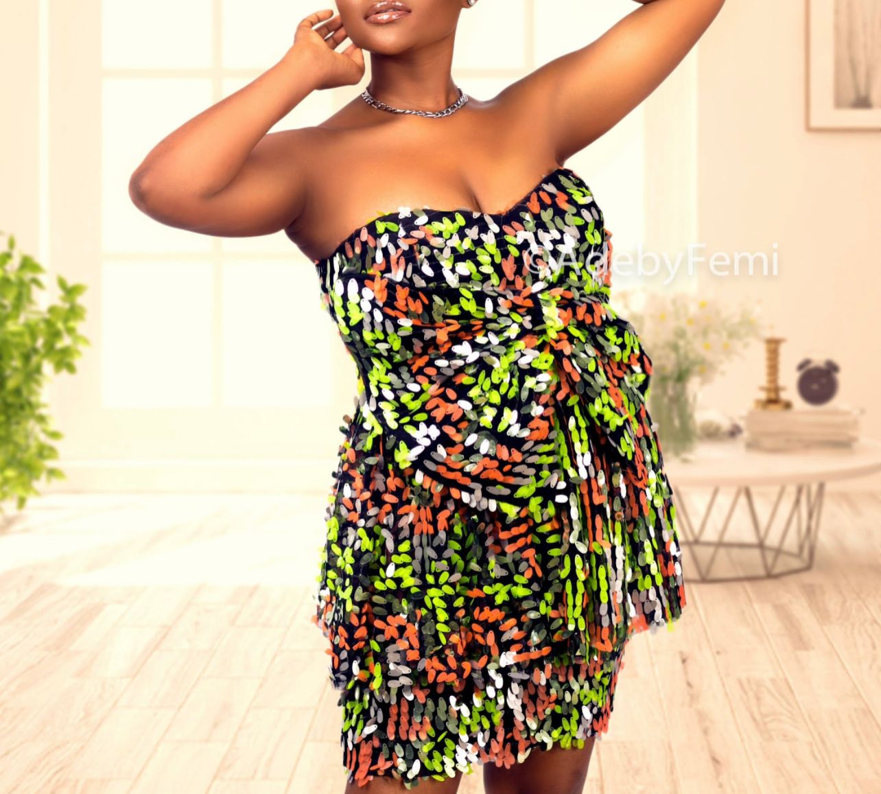Ariea green mix model standing