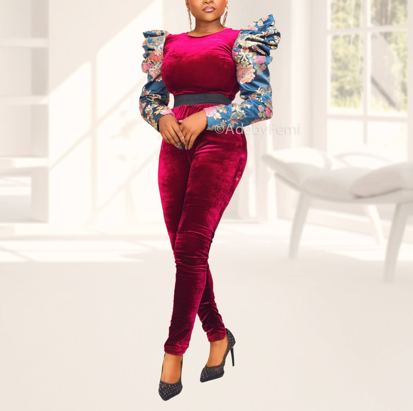 Crush two piece velvet model