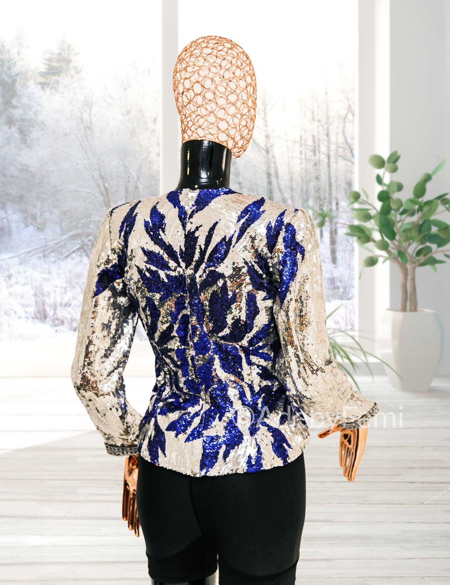 Standard length Emmanuella jacket back view