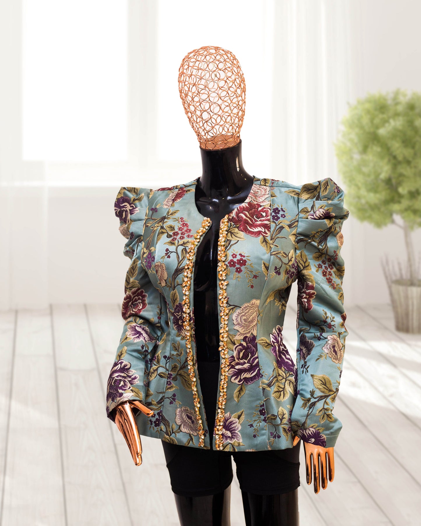 Godiva jacket standard length close open