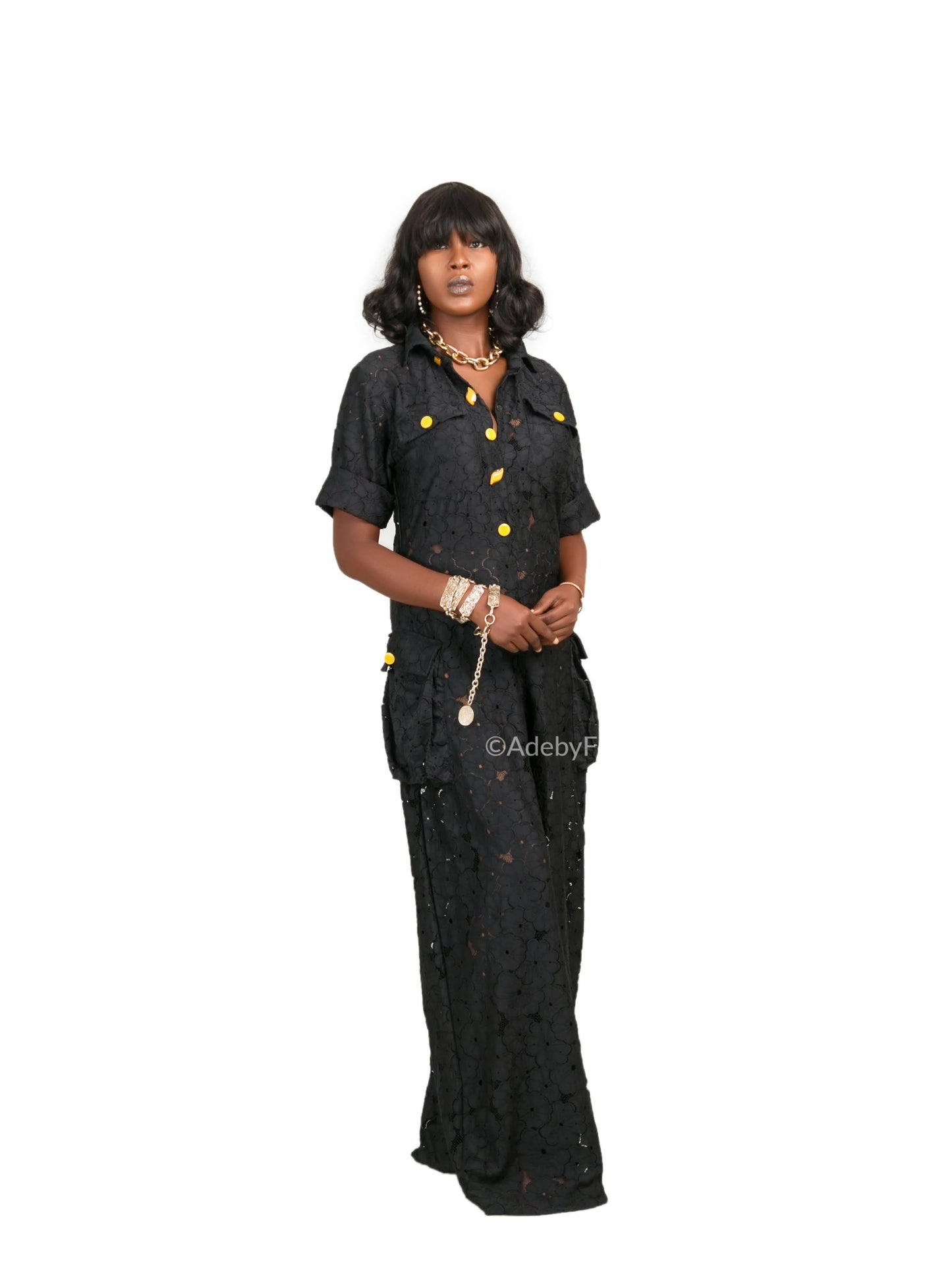 Goz Lace Cargo jumpsuit