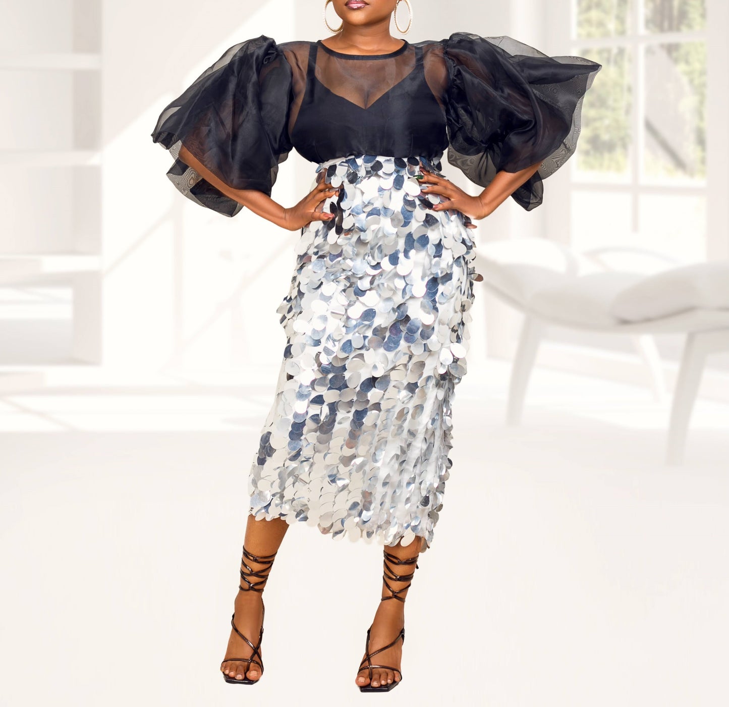 Henri skirt model akimbo