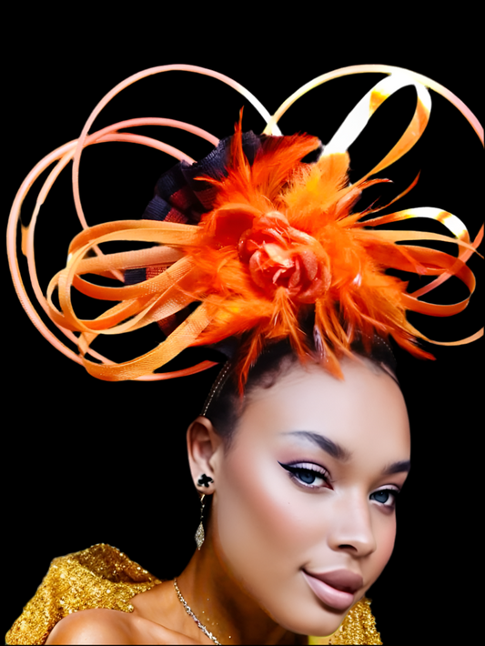 Loop Fascinator (Orange)