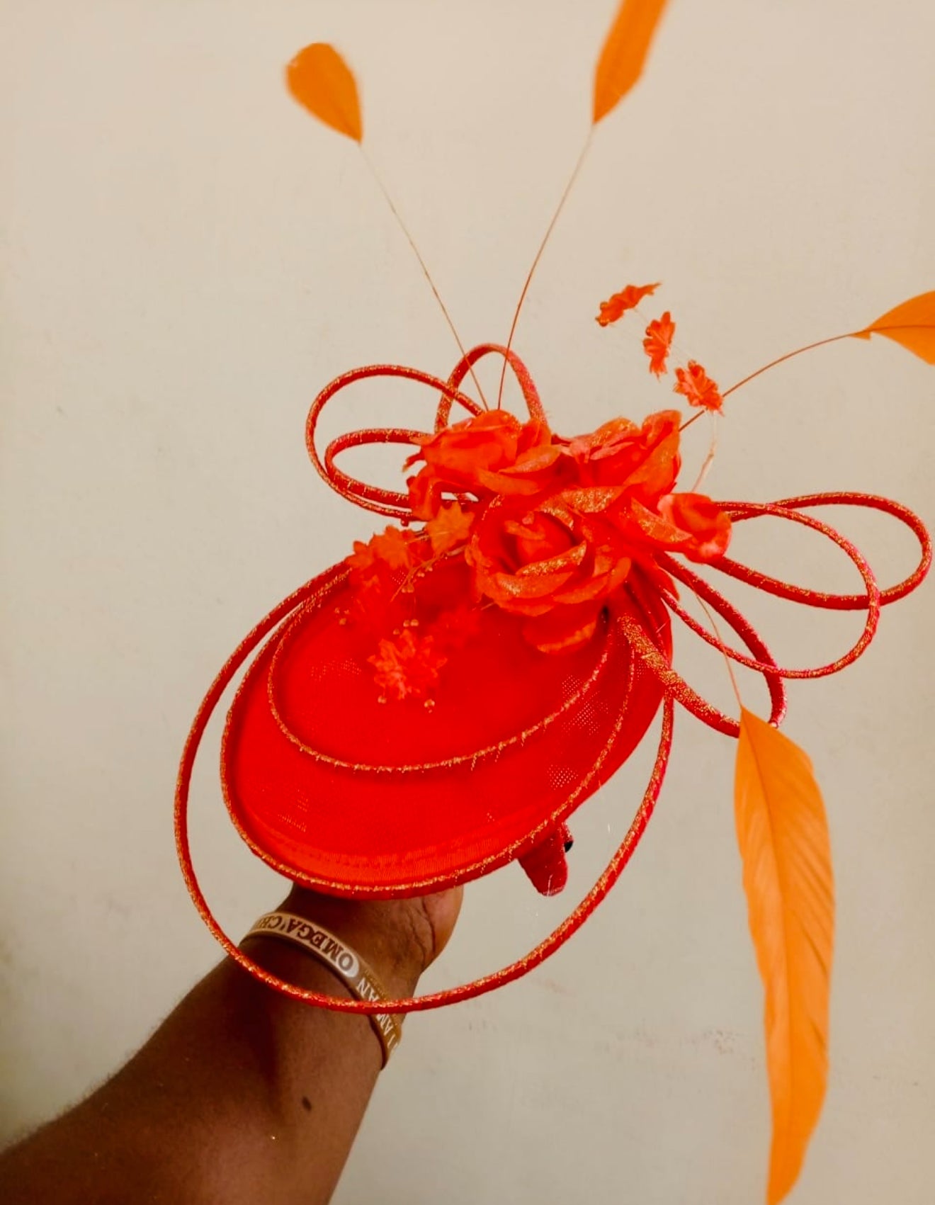 Luna Fascinator (Orange)